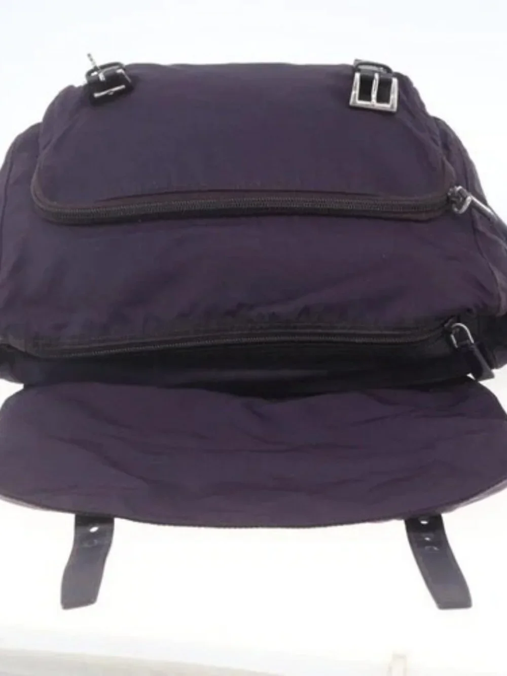 PRADA Shoulder Bag Nylon Purple Silver Auth 167957 - Picture 14 of 16